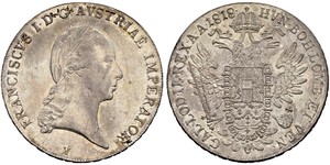 1 Thaler Kaisertum Österreich (1804-1867) Silber Francis II, Holy Roman Emperor (1768 - 1835)