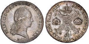 1 Thaler Kaisertum Österreich (1804-1867) Silber Francis II, Holy Roman Emperor (1768 - 1835)