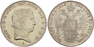 1 Thaler Kaisertum Österreich (1804-1867) Silber Ferdinand I of Austria (1793 - 1875)