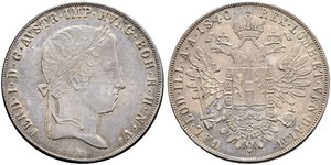 1 Thaler Kaisertum Österreich (1804-1867) Silber Ferdinand I of Austria (1793 - 1875)