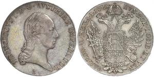 1 Thaler Kaisertum Österreich (1804-1867) Silber Francis II, Holy Roman Emperor (1768 - 1835)