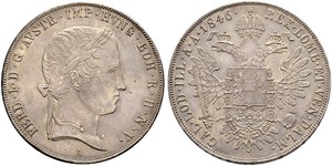 1 Thaler Kaisertum Österreich (1804-1867) Silber Ferdinand I of Austria (1793 - 1875)