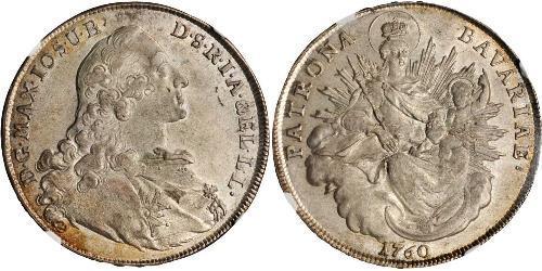 1 Thaler Kurfürstentum Bayern (1623 - 1806) Silber Maximilian III. Joseph (Bayern)(1727 – 1777)