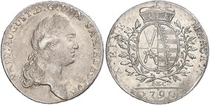 1 Thaler Kurfürstentum Sachsen (1356 - 1806) Silber August II. (Polen) (1670 - 1733)
