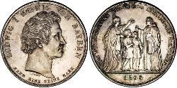 1 Thaler Königreich Bayern (1806 - 1918) Silber Ludwig I. (Bayern)(1786 – 1868)