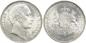 1 Thaler Königreich Bayern (1806 - 1918) Silber Maximilian II. Joseph (Bayern)(1811 - 1864)