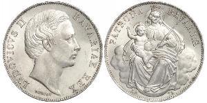 1 Thaler Königreich Bayern (1806 - 1918) Silber Ludwig II. (Bayern)(1845 – 1886)