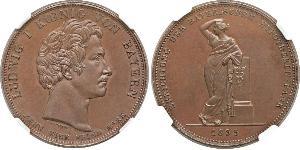 1 Thaler Königreich Bayern (1806 - 1918) Silber Ludwig I. (Bayern)(1786 – 1868)