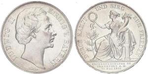 1 Thaler Königreich Bayern (1806 - 1918) Silber Ludwig II. (Bayern)(1845 – 1886)