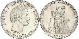 1 Thaler Königreich Bayern (1806 - 1918) Silber Ludwig I. (Bayern)(1786 – 1868)