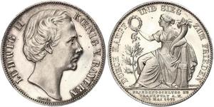 1 Thaler Königreich Bayern (1806 - 1918) Silber Ludwig II. (Bayern)(1845 – 1886)