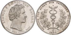 1 Thaler Königreich Bayern (1806 - 1918) Silber Ludwig I. (Bayern)(1786 – 1868)