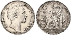 1 Thaler Königreich Bayern (1806 - 1918) Silber Ludwig II. (Bayern)(1845 – 1886)