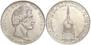 1 Thaler Königreich Bayern (1806 - 1918) Silber Ludwig I. (Bayern)(1786 – 1868)