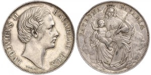 1 Thaler Königreich Bayern (1806 - 1918) Silber Ludwig II. (Bayern)(1845 – 1886)