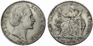 1 Thaler Königreich Bayern (1806 - 1918) Silber Ludwig II. (Bayern)(1845 – 1886)