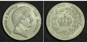 1 Thaler Königreich Bayern (1806 - 1918) Silber Ludwig I. (Bayern)(1786 – 1868)