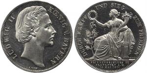 1 Thaler Königreich Bayern (1806 - 1918) Silber Ludwig II. (Bayern)(1845 – 1886)