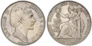 1 Thaler Königreich Bayern (1806 - 1918) Silber Ludwig II. (Bayern)(1845 – 1886)