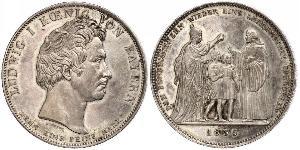 1 Thaler Königreich Bayern (1806 - 1918) Silber Ludwig I. (Bayern)(1786 – 1868)