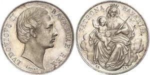 1 Thaler Königreich Bayern (1806 - 1918) Silber Ludwig II. (Bayern)(1845 – 1886)