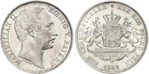 1 Thaler Königreich Bayern (1806 - 1918) Silber Maximilian II. Joseph (Bayern)(1811 - 1864)