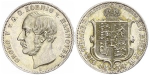 1 Thaler Königreich Hannover (1814 - 1866) Silber Georg V. (Hannover) (1819 - 1878)