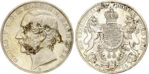 1 Thaler Königreich Hannover (1814 - 1866) Silber Georg V. (Hannover) (1819 - 1878)