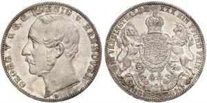 1 Thaler Königreich Hannover (1814 - 1866) Silber Georg V. (Hannover) (1819 - 1878)