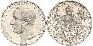 1 Thaler Königreich Hannover (1814 - 1866) Silber Georg V. (Hannover) (1819 - 1878)