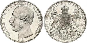 1 Thaler Königreich Hannover (1814 - 1866) Silber Georg V. (Hannover) (1819 - 1878)