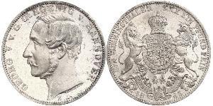 1 Thaler Königreich Hannover (1814 - 1866) Silber Georg V. (Hannover) (1819 - 1878)