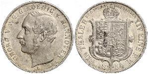1 Thaler Königreich Hannover (1814 - 1866) Silber Georg V. (Hannover) (1819 - 1878)