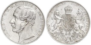 1 Thaler Königreich Hannover (1814 - 1866) Silber Georg V. (Hannover) (1819 - 1878)
