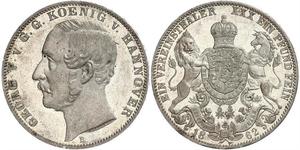 1 Thaler Königreich Hannover (1814 - 1866) Silber Georg V. (Hannover) (1819 - 1878)