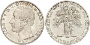 1 Thaler Königreich Hannover (1814 - 1866) Silber Georg V. (Hannover) (1819 - 1878)