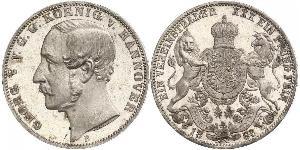 1 Thaler Königreich Hannover (1814 - 1866) Silber Georg V. (Hannover) (1819 - 1878)