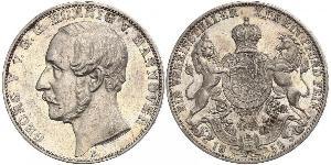 1 Thaler Königreich Hannover (1814 - 1866) Silber Georg V. (Hannover) (1819 - 1878)