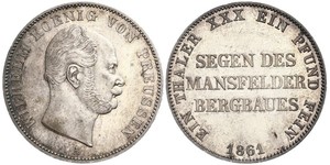 1 Thaler Königreich Preußen (1701-1918) Silber Wilhelm I, German Emperor (1797-1888)