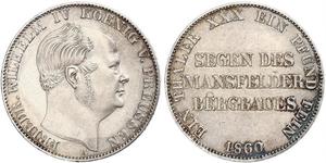 1 Thaler Königreich Preußen (1701-1918) Silber Friedrich Wilhelm IV. (1795 - 1861)