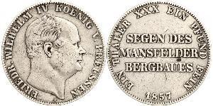 1 Thaler Königreich Preußen (1701-1918) Silber Friedrich Wilhelm IV. (1795 - 1861)