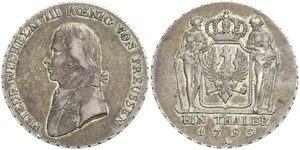 1 Thaler Königreich Preußen (1701-1918) Silber Friedrich Wilhelm III (1770 -1840)
