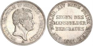 1 Thaler Königreich Preußen (1701-1918) Silber Friedrich Wilhelm IV. (1795 - 1861)