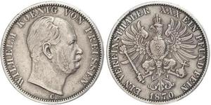 1 Thaler Königreich Preußen (1701-1918) Silber Wilhelm I, German Emperor (1797-1888)