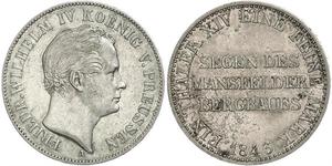 1 Thaler Königreich Preußen (1701-1918) Silber Friedrich Wilhelm IV. (1795 - 1861)