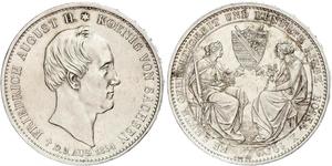 1 Thaler Königreich Sachsen (1806 - 1918) Silber Friedrich August II. (Sachsen)