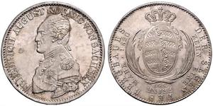 1 Thaler Königreich Sachsen (1806 - 1918) Silber Friedrich August I. (Sachsen)