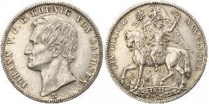 1 Thaler Königreich Sachsen (1806 - 1918) Silber Johann (Sachsen)