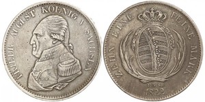 1 Thaler Königreich Sachsen (1806 - 1918) Silber Friedrich August I. (Sachsen)