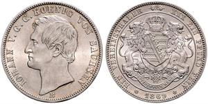 1 Thaler Königreich Sachsen (1806 - 1918) Silber Johann (Sachsen)